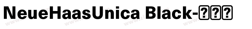 NeueHaasUnica Black字体转换